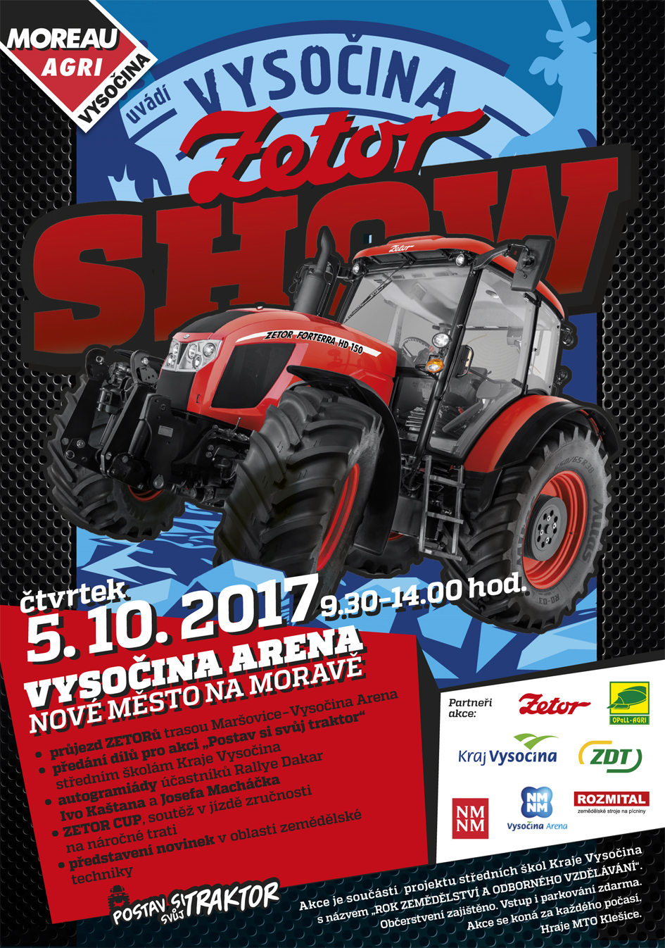 Zetor show a Cseh-Morva dombságon